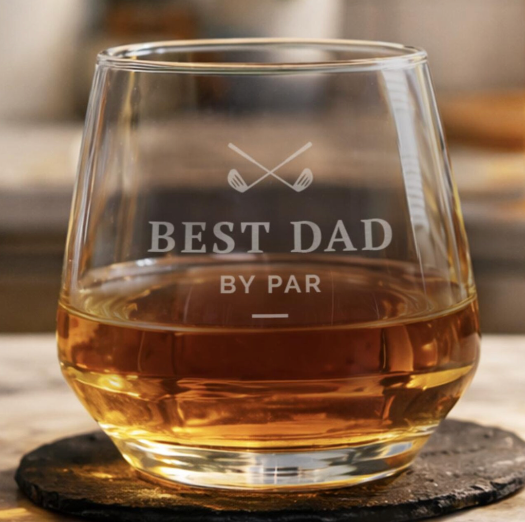 Custom Golf Design Whisky Tumbler Glass