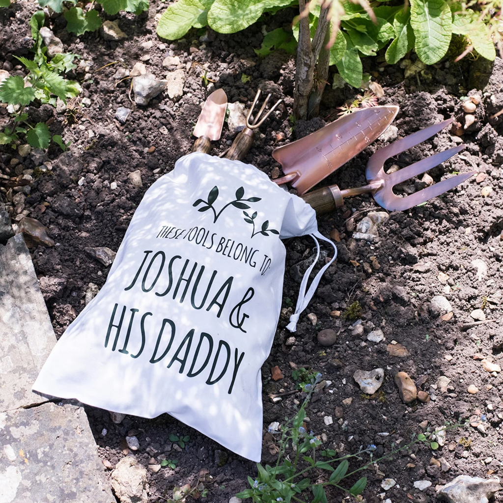 Personalised Copper Garden Tool Set, Parent and Child
