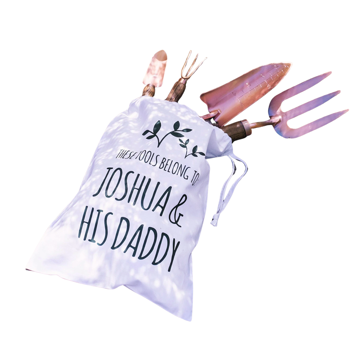 Personalised Copper Garden Tool Set, Parent and Child