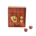 Personalised Rosewood Playing Card & Dice Box