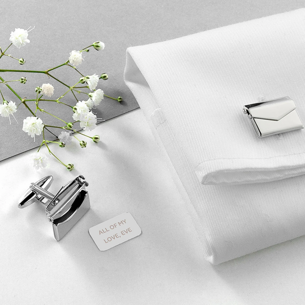 Personalised Secret Message Envelope Cufflinks