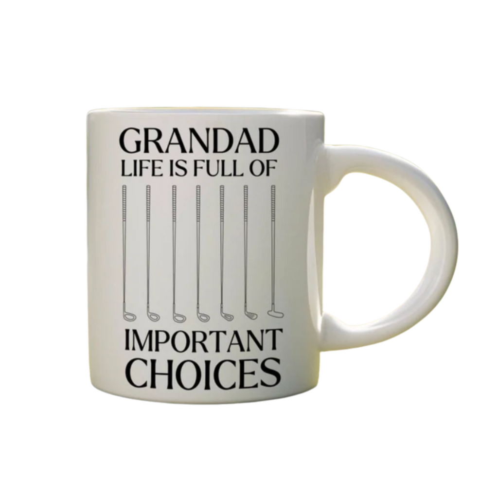 Personalised Golf 'Important Choices' Mug