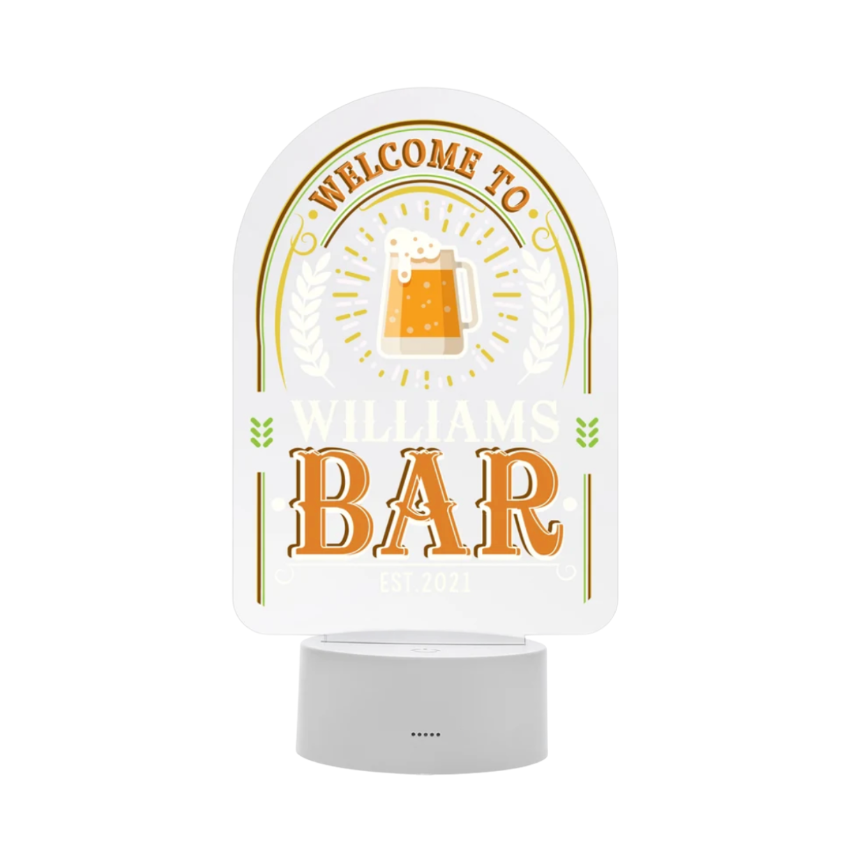Personalised Bar LED Colour Changing Neon Sign