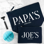 Personalised Daddy and Me Cotton Wash Bags