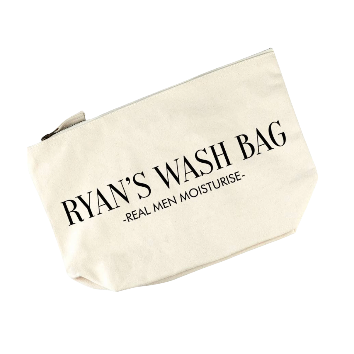 Personalised Cotton Men's Wash Bag