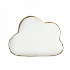Cloud Shape Ceramic Door Knob with Gold Rim