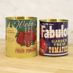 Vintage Planter & Storage Set of Retro Tomato Tins