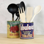 Vintage Planter & Storage Set of Retro Tomato Tins