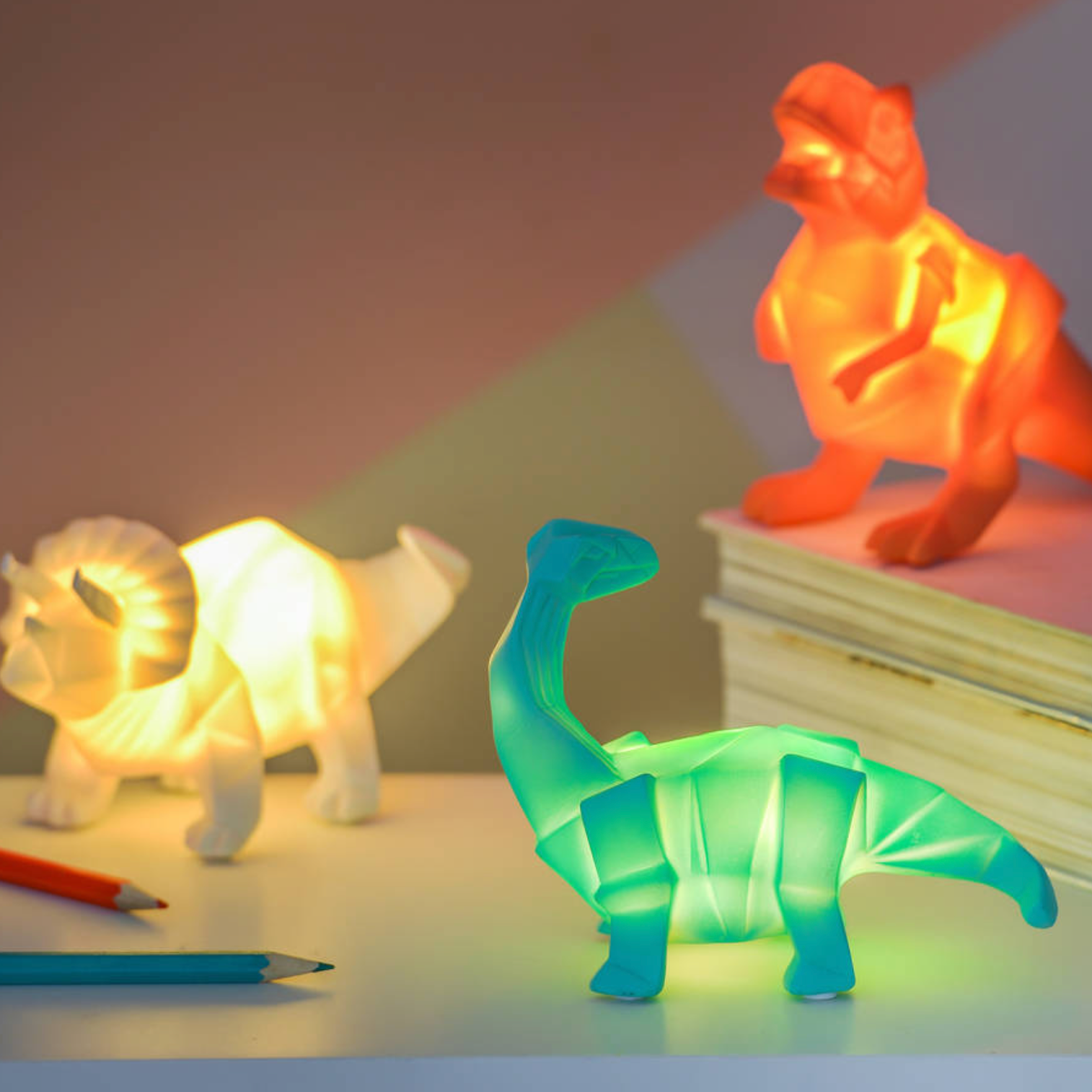 Mini Dinosaur Origami Style LED Night Light