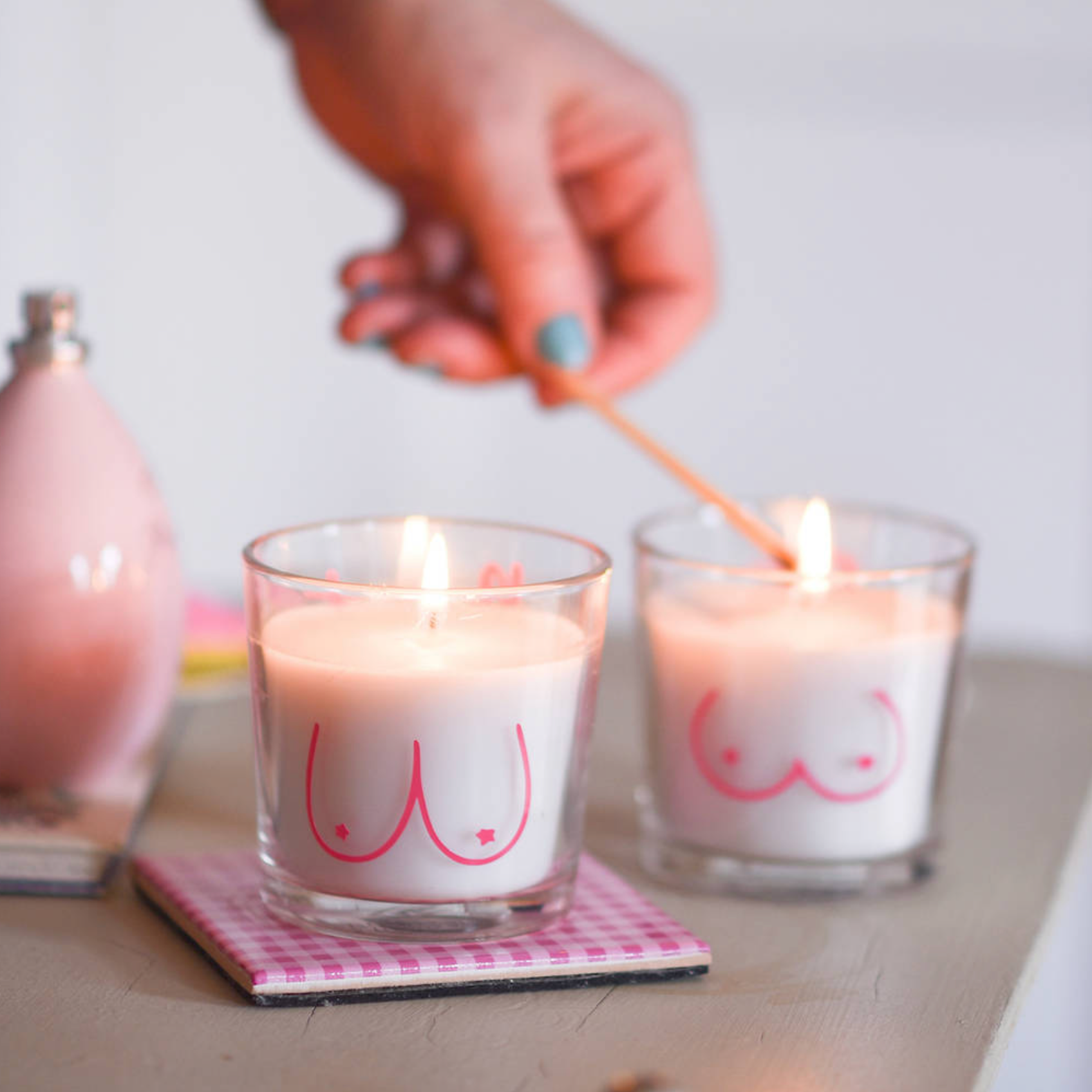 Personalised Boobalicious Candles