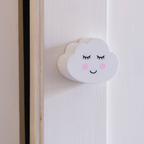 Happy Cloud Painted Wood Nursery Drawer Knob