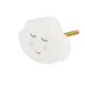 Happy Cloud Painted Wood Nursery Drawer Knob