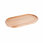 Handmade Solid Ash Natural Wood Oval Serving Tray