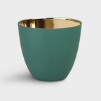 Porcelain Gold Lined Votive Candle Holder