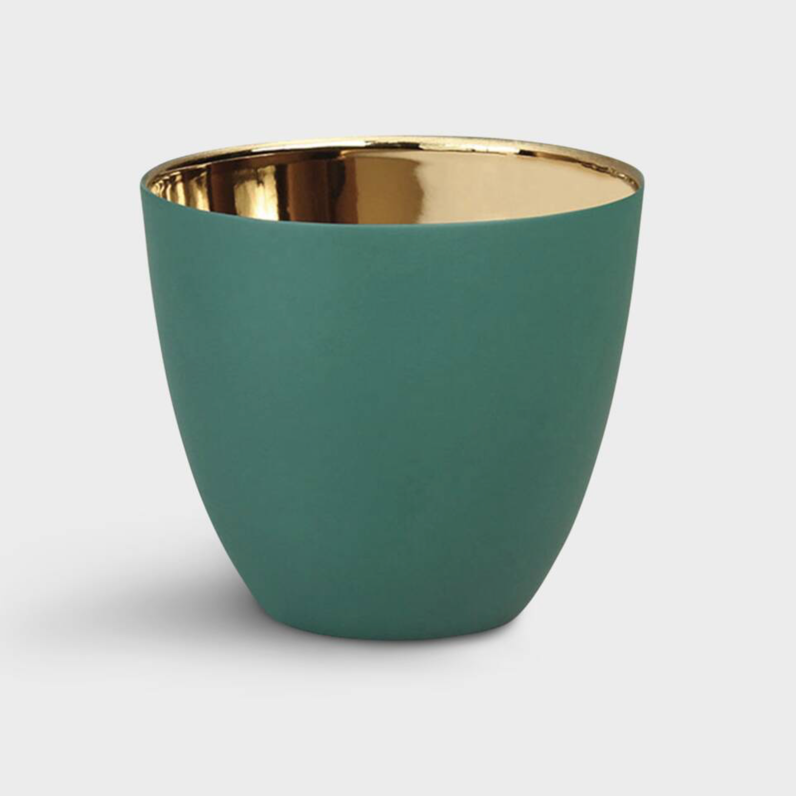 Porcelain Gold Lined Votive Candle Holder