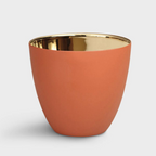 Porcelain Gold Lined Votive Candle Holder