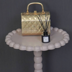 Beaded Side Round Pedestal Accent Table