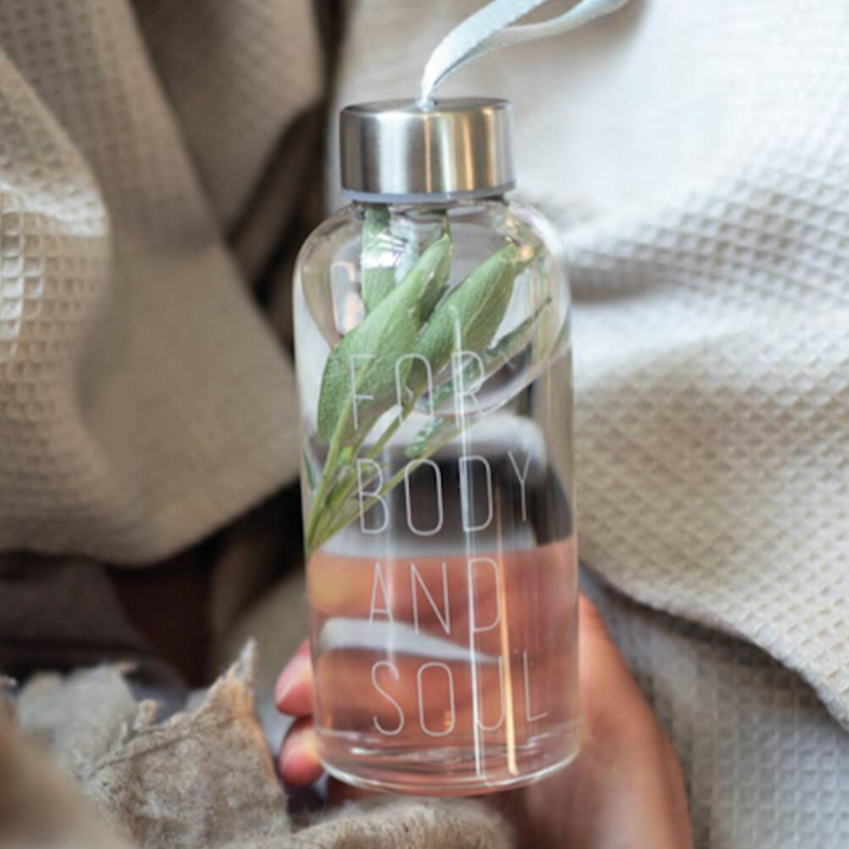 For Body And Soul Glass Travel Bottle