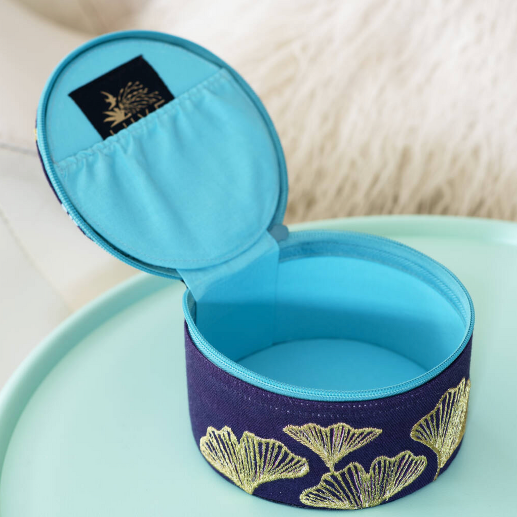 Jewelled Embroidered Jewellery Box