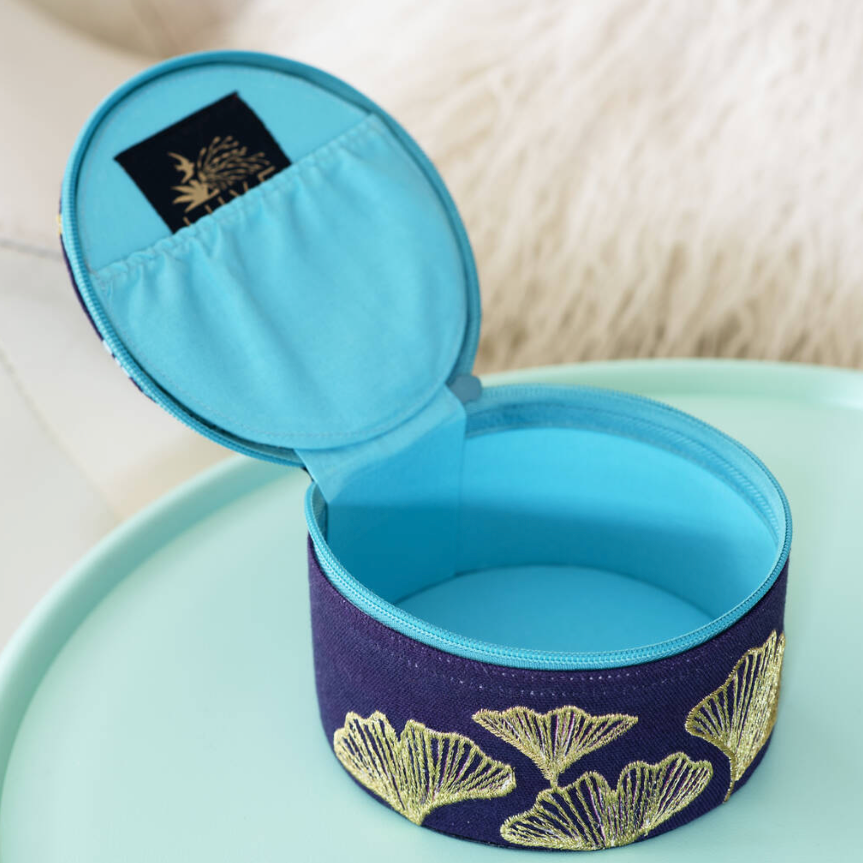 Jewelled Embroidered Jewellery Box
