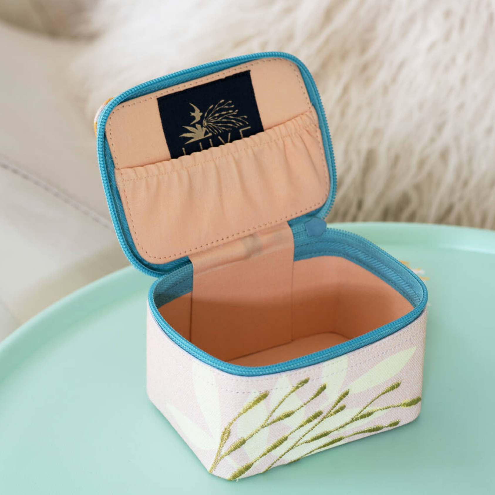 Jewelled Embroidered Jewellery Box