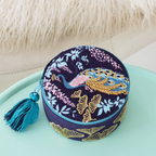 Jewelled Embroidered Jewellery Box