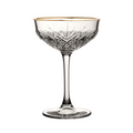 Set of Two Gold Rimmed Champagne Coupes