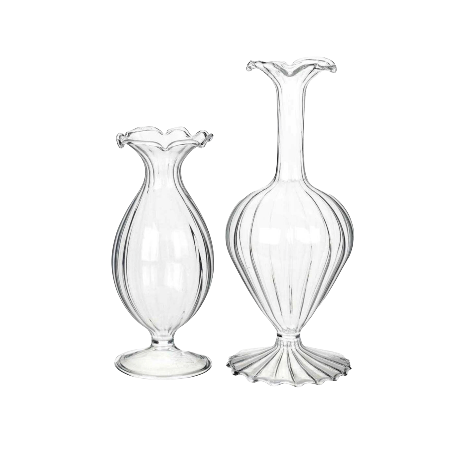 Delicate Frilled Bud Vases