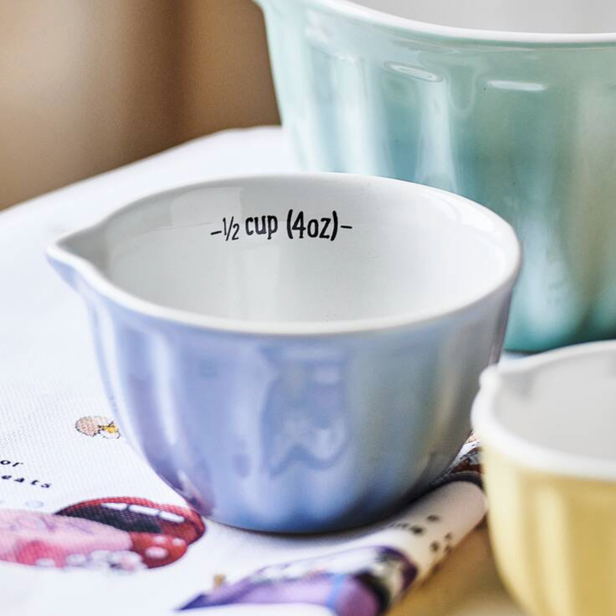 Retro Style Pastel Stacking Measuring Cups