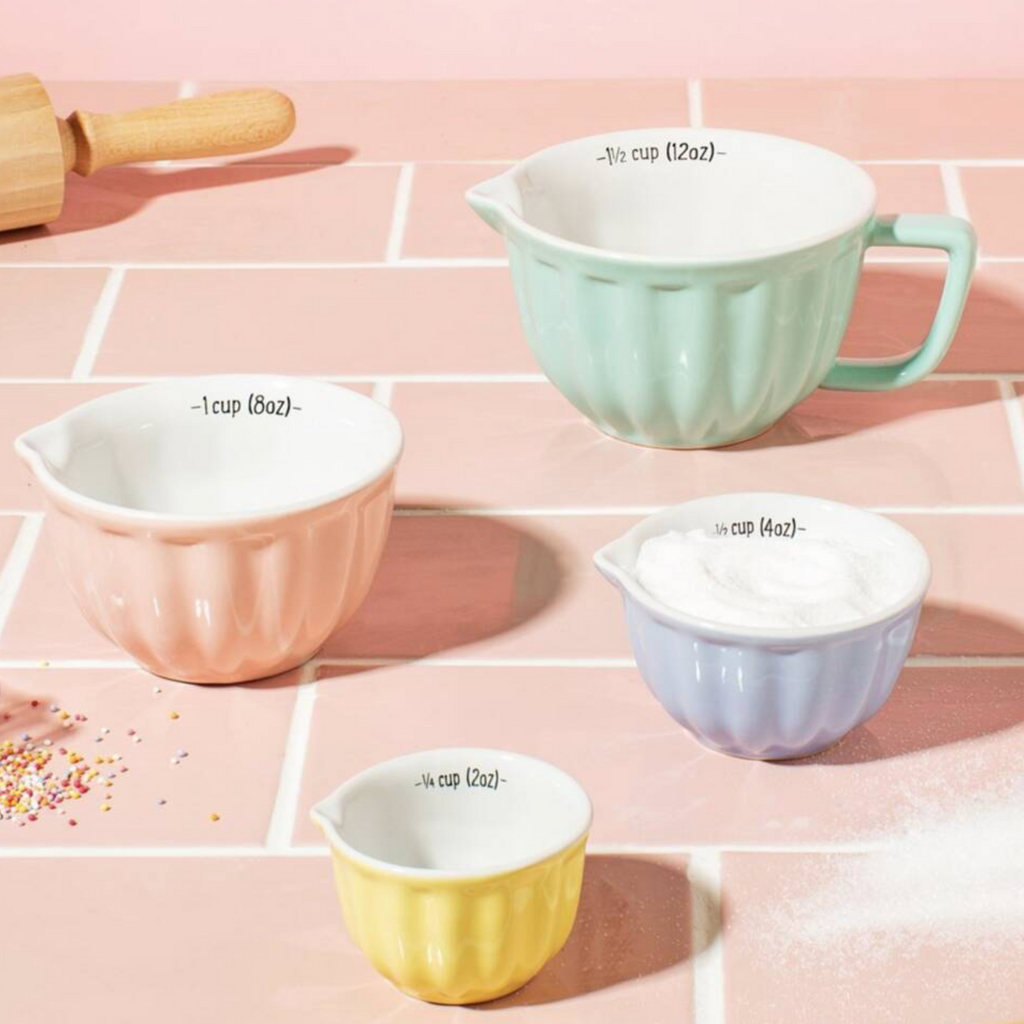 Retro Style Pastel Stacking Measuring Cups