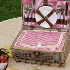 Four Person Luxury Picnic Basket with Contents