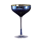 Electroplated Blue Star Champagne Saucers