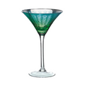 Electroplated Peacock Design Martini Glasses