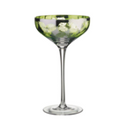 Tropical Leaf Champagne Coupe Glasses