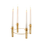 Vintage Gold Metal Candle Table Centrepiece