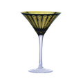 Electroplated Midnight Peacock Martini Glass