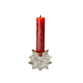 Star Glass Candleholder With Gold Trim