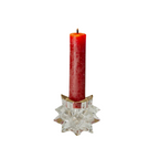 Star Glass Candleholder With Gold Trim