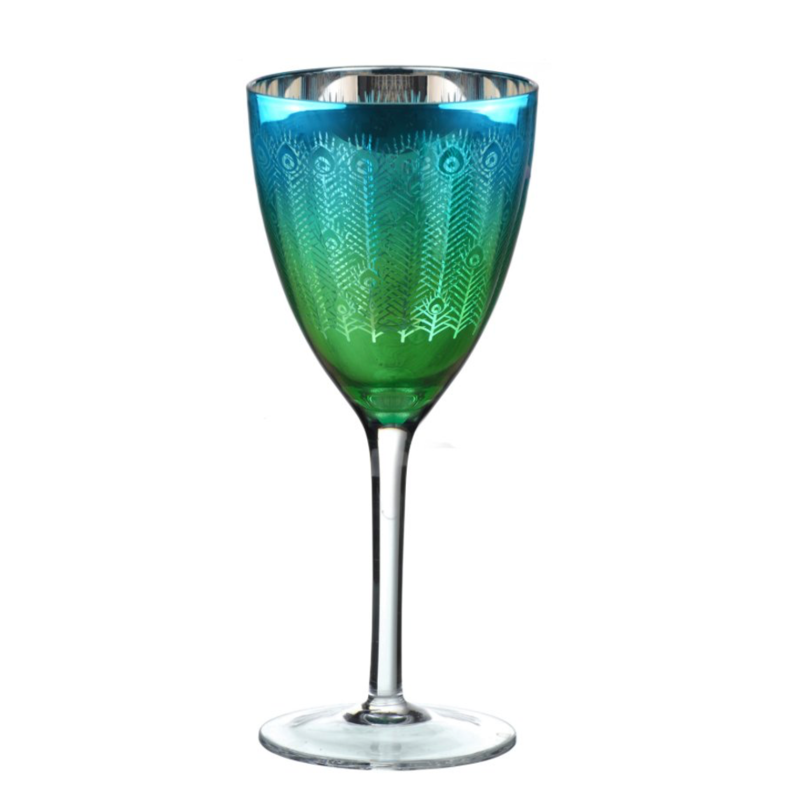 Electroplated Peacock Design Wine Glasse