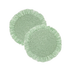 Set Of Two Summer Table Raffia Placemats
