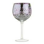 Electroplated Lilac Filigree Gin Glass