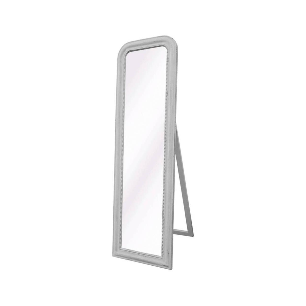 Soft Grey Vintage Style Floor Standing Mirror