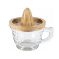 Glass Citrus Juicer With Wooden Reamer