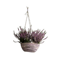Seagrass And Cotton Hanging Basket Lilac