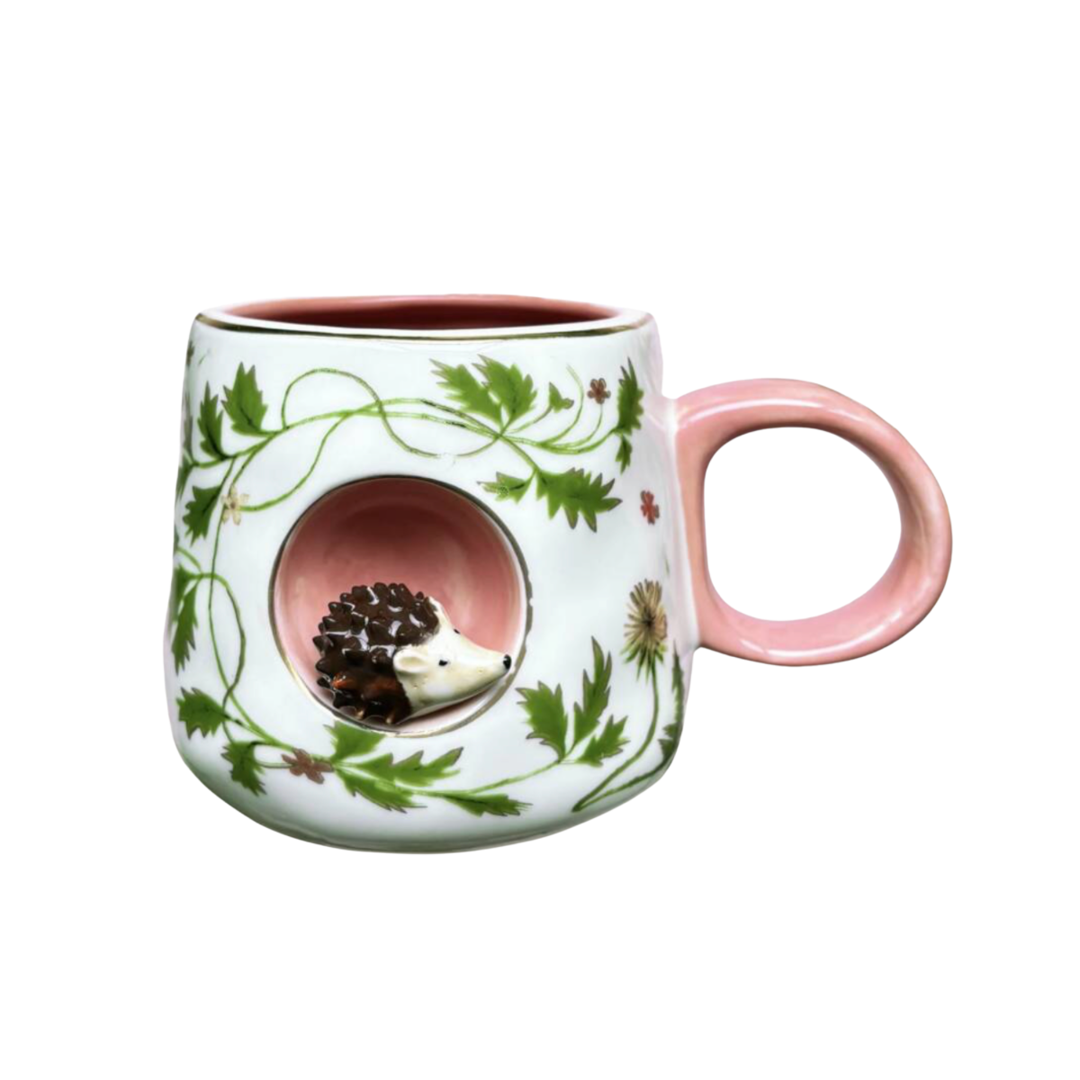 Giftboxed 3D Hedgehog Cup With Gold Rim