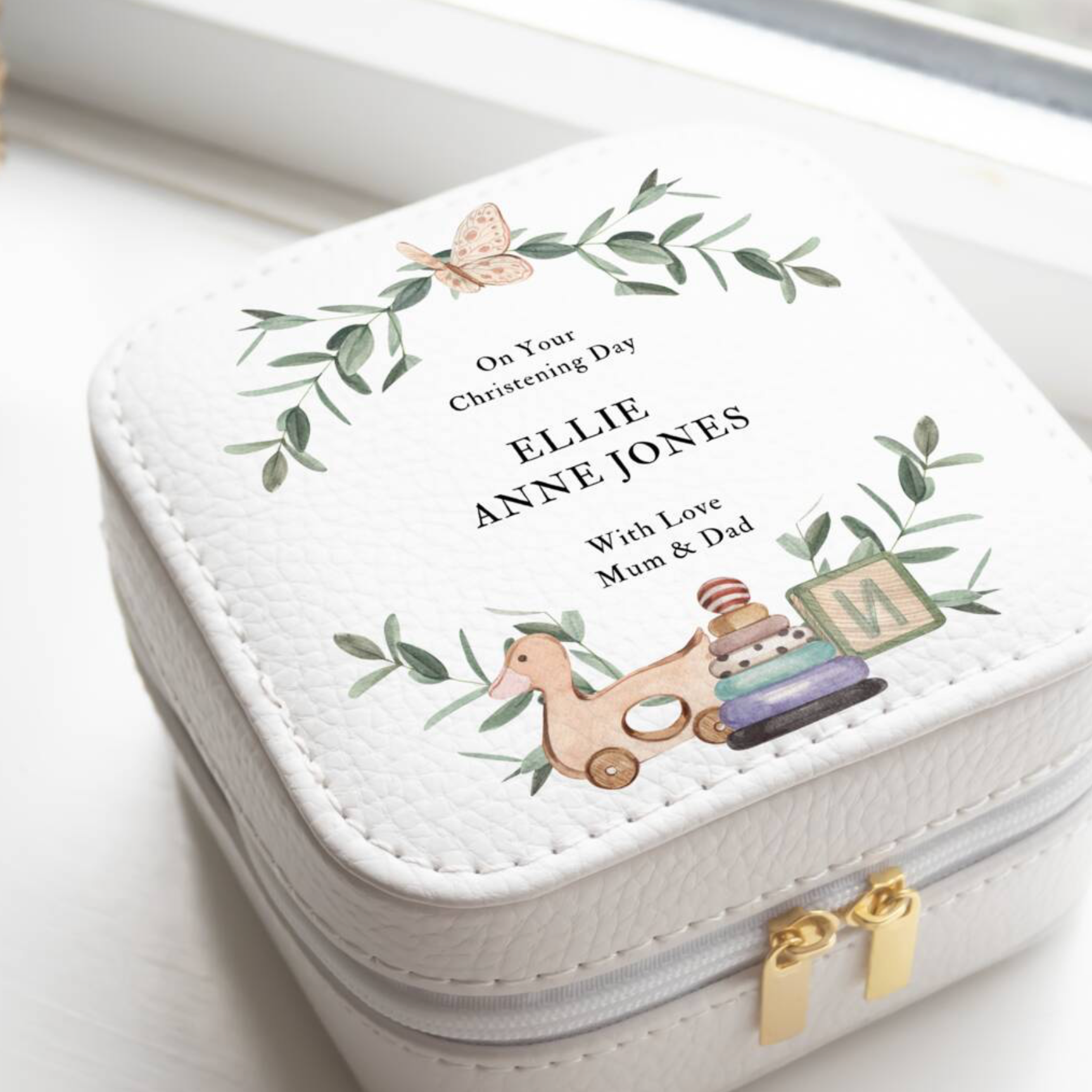 Personalised Christening Keepsake Jewellery Box