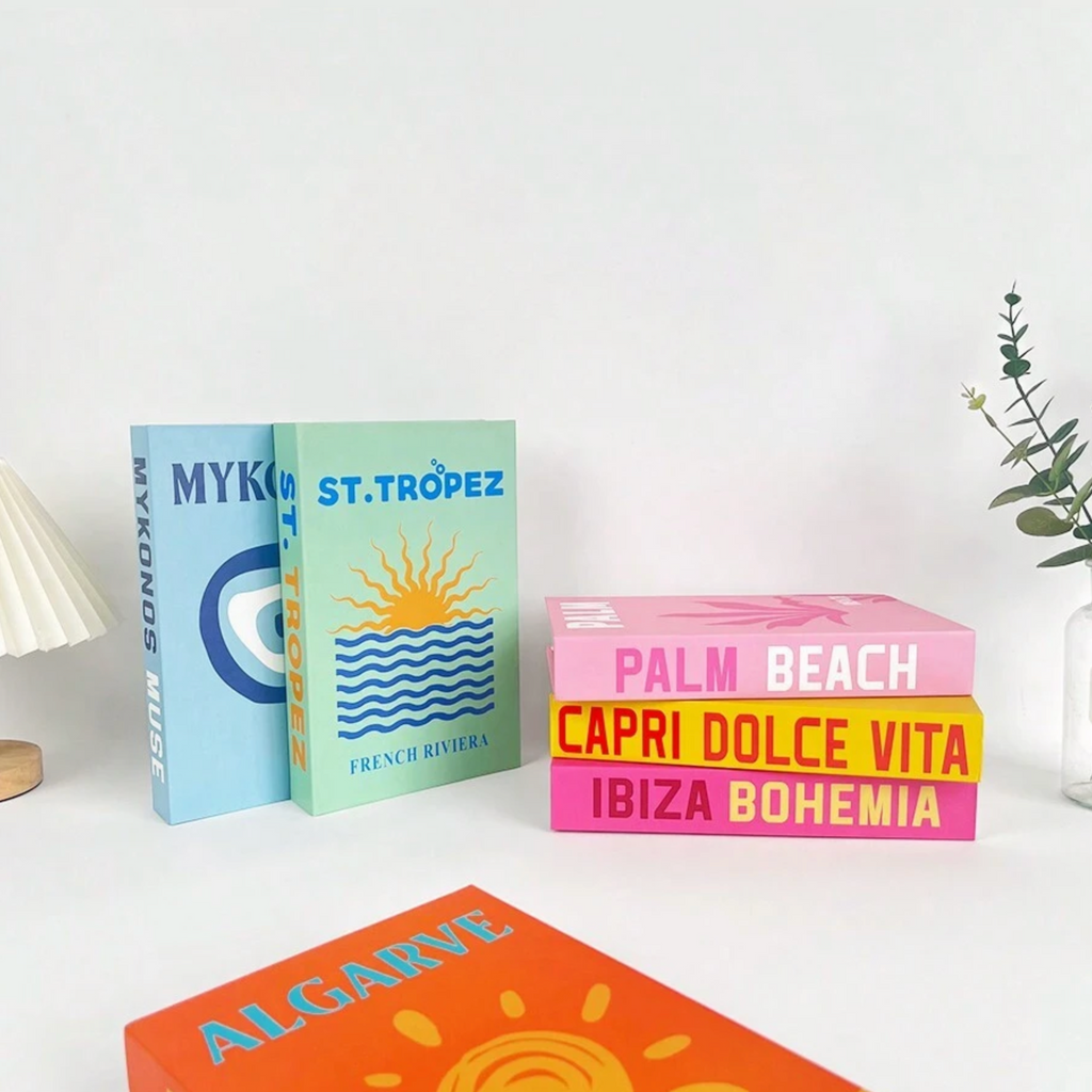 Decorative Colourful Coffee Table Travel Faux Book