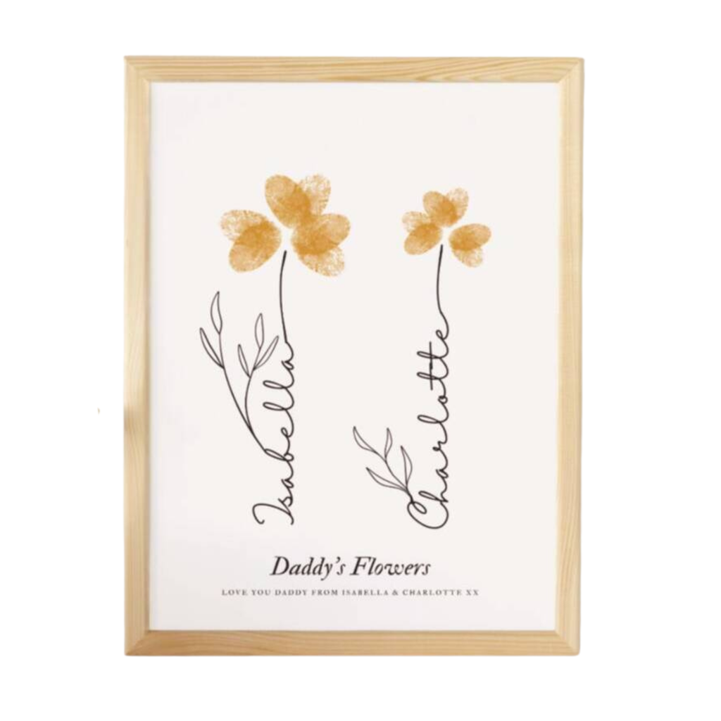 Finger Print Flower Garden Framed Print