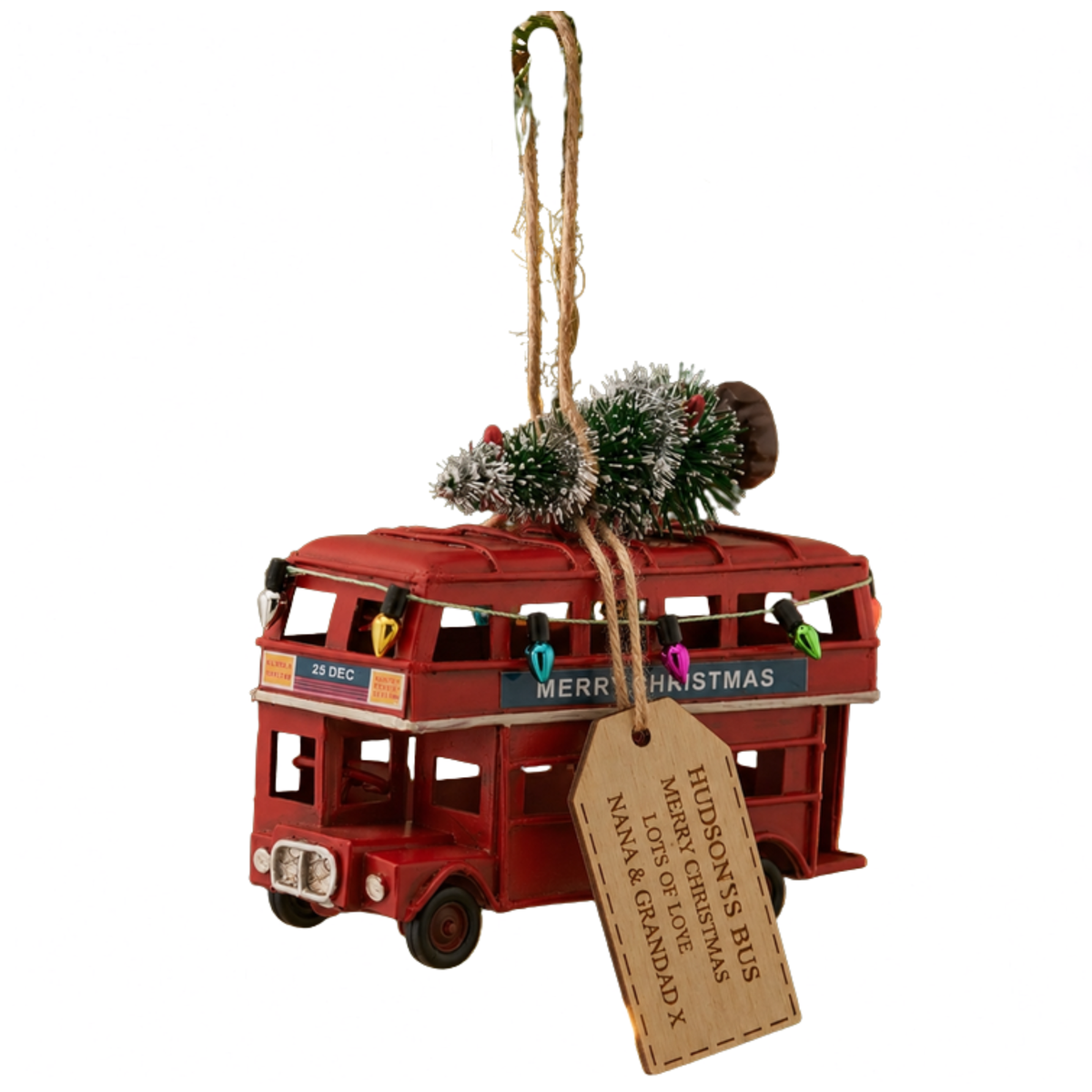 Vintage Style London Bus Metal Decoration