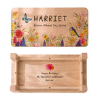Personalised Wildflower Wooden Stool